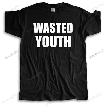 Футболка Wasted Youth, Мужские Хипстерские футболки, Забавные Футболки из 100% хлопка Harajuku, футболки для взрослых, Camiseta S-XXXL, футболка унисекс 0