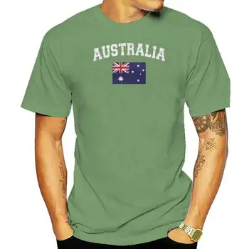 Футбольный флаг Австралии с надписью Distressed - национальная гордость Футболка Australian Juniors