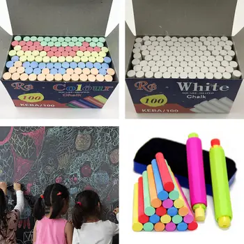 Цветной мел 100 штук цветного мела для защиты окружающей среды от пыли Для обучения рисованию детей
