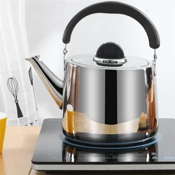 Чайник со свистящим звуком из нержавеющей стали, газовая индукционная плита Большой емкости, Универсальный чайник, бытовой чайник для воды. 0