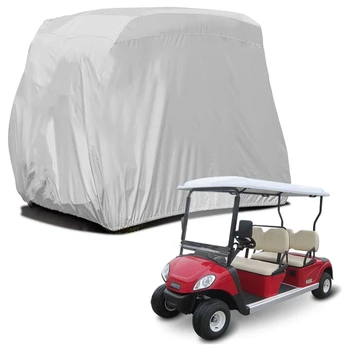 Чехол для гольф-кара на 4 пассажира 210D Oxford Водонепроницаемый пылезащитный чехол на крышу, дождевик для EZ GO, Club Car, Yamaha
