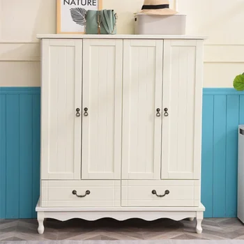 Шкаф из массива скандинавского белого дуба для дома, минималистичный современный шкаф для хранения в спальне, шкаф для хранения арендуемого жилья, шкаф для хранения одежды