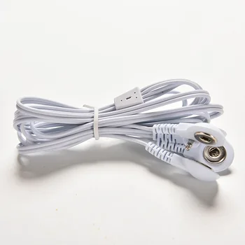 Электродные подводящие провода, Соединительные кабели, Штекер для электродного провода массажера, 2/4 кнопки для аппарата для цифровой терапии TENS, опоры для брекетов 