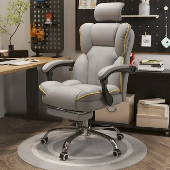 Эргономичный офисный стул, высокая несущая способность, надувной столб, игровое кресло с высокоэластичным наполнением, Откидывающееся сиденье с регулируемым подголовником