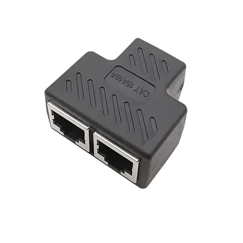 1-2 Способа подключения к локальной сети RJ45 Ethernet Адаптер RJ-45 Соединительный разъем Удлинитель-разветвитель для ноутбука 1