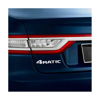 2 ШТ 4MATIC Серебристый автомобильный значок на двери багажника, крыло, бампер, наклейка, эмблема, Клейкая лента, замена наклейки для Mercedes-Benz 1