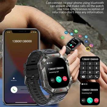 2024 Смарт-часы Мужские Для Xiaomi Спортивные Фитнес-Часы IP67 Водонепроницаемые 2,0 