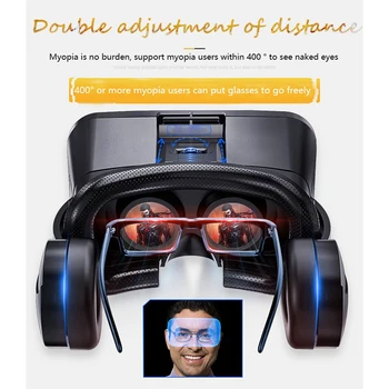 VRPARK J20 3D VR Очки Очки Виртуальной Реальности Для Смартфонов 4.7-6.7 Iphone Android Игры Стерео С Контроллерами Гарнитуры 1