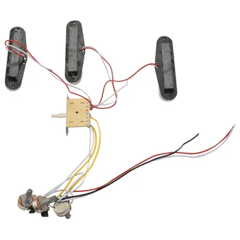 Жгут проводов звукоснимателя электрогитары Предварительно подключенный 5-позиционный переключатель звукоснимателя SSS для электрогитары ST Белый 1