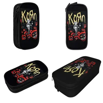 Классические пеналы Korn Music Rock, пеналы для карандашей, держатель ручки для студентов, большая сумка для хранения, школьные принадлежности, подарки, канцелярские принадлежности 1