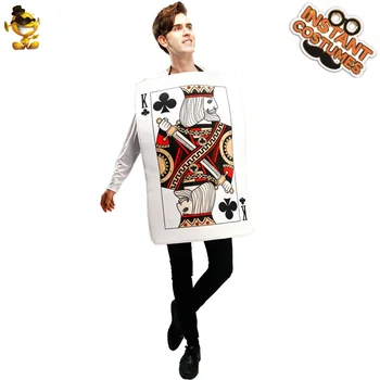Костюм короля сердец для мужчин, косплей, карнавальные карты, костюм для игры в покер, забавное вечернее платье для взрослых, король Хэллоуина 1