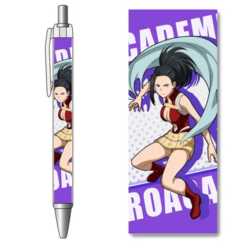 Пеналы My Hero Academia Momo Yaoyorozu 21 см, Косметичка, гелевая ручка из аниме, набор канцелярских принадлежностей, школьные принадлежности для студентов, детей. 1