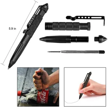 Тактическая ручка Многофункциональная мини-карманная противоскользящая ручка Портативный инструмент для выживания в походах на открытом воздухе 1