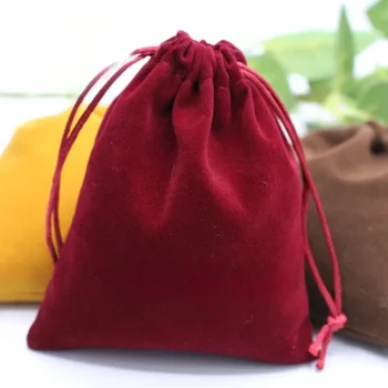 Утолщенная байковая сумка на шнурке, сумка для ювелирных изделий, упаковка из деревянных бусин, мобильная сумка на шнурке 1