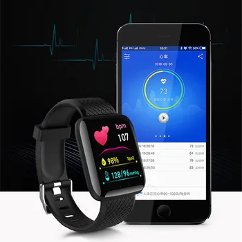 116 Плюс Смарт-Часы Bluetooth Для Мужчин Женщин Приборы Для Измерения Артериального Давления Сердечного Ритма Мониторы Спортивные Smartwatch Трекер Напоминание Мониторинг Сна 2