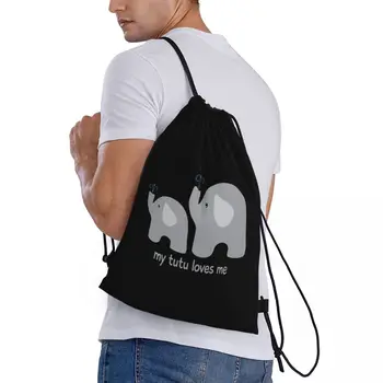 My Tutu Loves Me - футболка со слоном для детей, сумки на шнурках, спортивная сумка, очень легкая модель 2