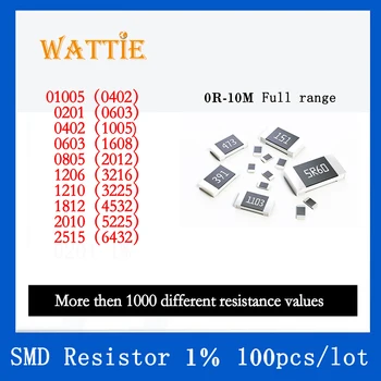 SMD резистор 0603 1% 261R 267R 270R 274R 280R 287R 294R 300R 301R 100 шт./лот микросхемные резисторы 1/10 Вт 1,6 мм*0,8 мм 2