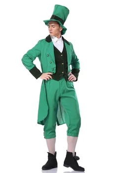 Ирландский Гоблин, Ирландская семейная группа, идея детского костюма Лепрекона, наряд эльфа в День Святого Патрика, дешевые маскарадные костюмы для мужчин и детей 2