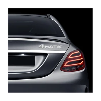 2 ШТ 4MATIC Серебристый автомобильный значок на двери багажника, крыло, бампер, наклейка, эмблема, Клейкая лента, замена наклейки для Mercedes-Benz 3