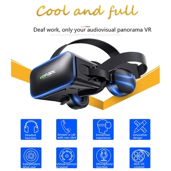 VRPARK J20 3D VR Очки Очки Виртуальной Реальности Для Смартфонов 4.7-6.7 Iphone Android Игры Стерео С Контроллерами Гарнитуры 3