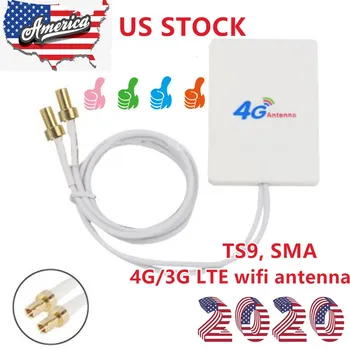 Белый вертикальный усилитель сигнала SMA 28DBI, внешняя антенна LTE, антенна TS-9, широкополосный двойной мобильный маршрутизатор 4G 3G, сеть WIFI 3