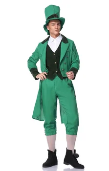 Ирландский Гоблин, Ирландская семейная группа, идея детского костюма Лепрекона, наряд эльфа в День Святого Патрика, дешевые маскарадные костюмы для мужчин и детей 3