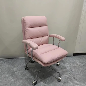 Офисные кресла для макияжа на колесиках, подушка для медитации, глубокое кресло, Кожаные офисные стулья, табуретки, мебель для спальни Silla Para Oficina 3