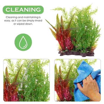 Пластиковое украшение для водных растений, Озеленение аквариума, искусственное растение 3