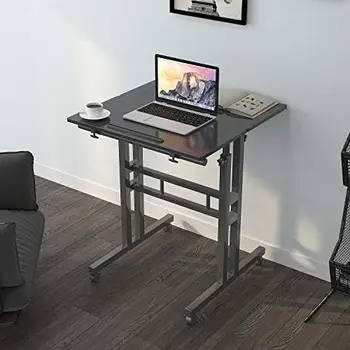 Рабочий стол на колесиках, стол для сидения на колесиках, мобильный компьютерный стол, Регулируемый рабочий стол, рабочий стол 23,6 дюйма 3