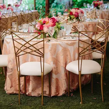 Банкетный стул с золотой спинкой и крестом полая конструкция открытый свадебный стул отель мероприятие стул для вечеринки 4