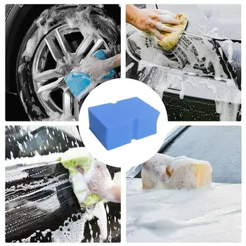 Губка для чистки автомобиля Мягкая Губка для мытья автомобиля с защитой от царапин Дышащая Большая Губка Удобные Аксессуары для автомойки 4