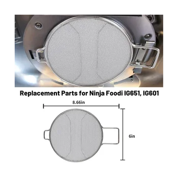 Защита от брызг из нержавеющей стали для Ninja Foodi IG600 IG601 IG651 Аксессуары Гриль Можно мыть в посудомоечной машине и использовать повторно 4