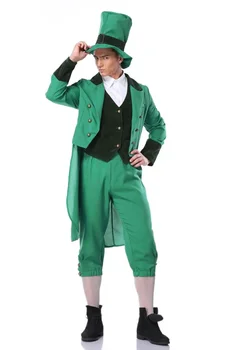 Ирландский Гоблин, Ирландская семейная группа, идея детского костюма Лепрекона, наряд эльфа в День Святого Патрика, дешевые маскарадные костюмы для мужчин и детей 4