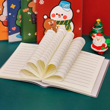 Маленькие Рождественские блокноты, карманный блокнот для записей студентов, ведение дневника, прямая поставка 4