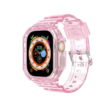 Модный Цветной Прозрачный Чехол для Часов Apple iWatch S8 Ultra Strap Smart Replacement Watch 49 мм Чехол для Часов 4