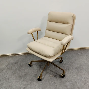 Офисные кресла для макияжа на колесиках, подушка для медитации, глубокое кресло, Кожаные офисные стулья, табуретки, мебель для спальни Silla Para Oficina 4