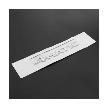 2 ШТ 4MATIC Серебристый автомобильный значок на двери багажника, крыло, бампер, наклейка, эмблема, Клейкая лента, замена наклейки для Mercedes-Benz 5