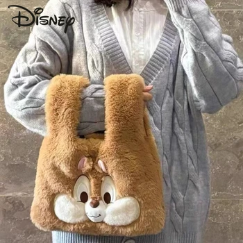 Disney Chichiti Новая женская сумка люксового бренда, женская плюшевая сумка, Мультяшная милая 3D женская сумка, большая емкость, высокое качество 5