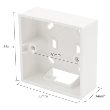 Внешняя Монтажная коробка из высококачественного ПВХ Для стандартных Выключателей и Розеток 86 мм * 86 мм * 34 мм Применяется Для любого положения поверхности стены 5