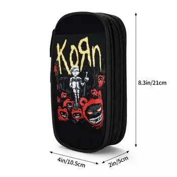 Классические пеналы Korn Music Rock, пеналы для карандашей, держатель ручки для студентов, большая сумка для хранения, школьные принадлежности, подарки, канцелярские принадлежности 5