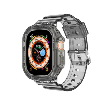 Модный Цветной Прозрачный Чехол для Часов Apple iWatch S8 Ultra Strap Smart Replacement Watch 49 мм Чехол для Часов 5