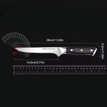 Нож для удаления костей XTL, острый нож высокой твердости для забоя свиней, крупного рогатого скота и овец, коммерческий выскабливающий нож 5