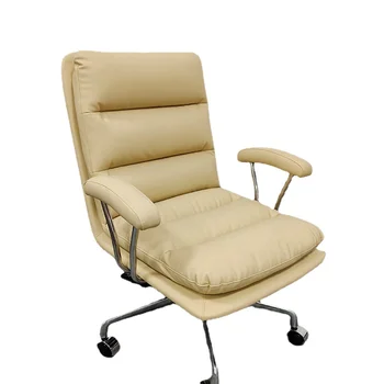 Офисные кресла для макияжа на колесиках, подушка для медитации, глубокое кресло, Кожаные офисные стулья, табуретки, мебель для спальни Silla Para Oficina 5