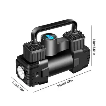 Портативный воздушный насос Воздушный компрессор для автомобильных шин Разборный насос для накачивания шин с цифровым манометром Светодиодная подсветка Автоматический насос для автомобильных шин 5
